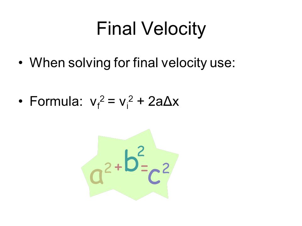 Final Velocity Free Fall 2D Motion ppt video online download